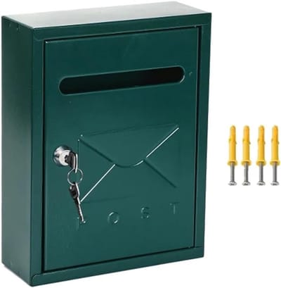 Wandbrievenbus - Brievenbus opslag - Post ontvangen - Afsluitbaar met sleutel - 26x10x36 cm - Zwart