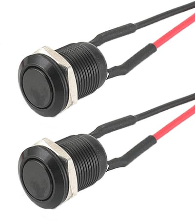 Waterdichte Drukknop - Reset Schakelaar - Apparaten Bediening - IP65 Waterdicht - 12 mm - Zilverkleurig