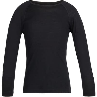 Icebreaker 200 Oasis Crew Merino T-shirt Met Lange Mouwen Zwart 4 Years Kinderen