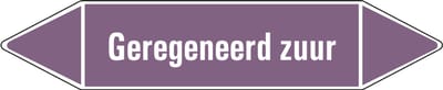 Geregeneerd zuur leidingmarkering op vel - basen 126 x 26 mm - 5 per vel