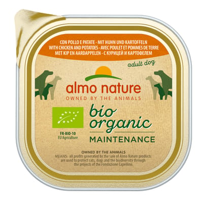 9x300g Almo Nature BioOrganic Maintenance Kip & Aardappelen Hondenvoer