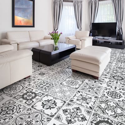 Antislip vloerstickers met beschermlaag - BOCCADIFALCO TILES - 120x180cm - 24 stickers 30x30cm