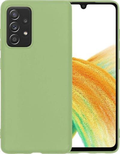 Hoesje - Geschikt voor Samsung Galaxy A33 - Sterk & Shockproof - Siliconen Case - Hoes Cover - Telefoonhoes - Groen
