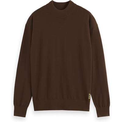 Scotch & Soda Dropped Shoulder Mock Neck Pullover Demitasse Taglia: XL | Maglioni a maglia Outlet | Uomo
