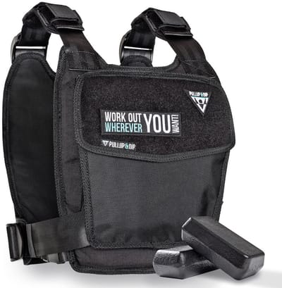 PULLUP & DIP Pro - Verstelbaar Gewichtsvest - 1 tot 15 kg - Modulair Balanssysteem - Inclusief Schouderpads