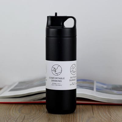 Japanse Draagbare Roestvrijstalen Beker Student Meisje Draagbare Thermosbeker Rietjesbeker Kantoor Huishouden Waterbeker 550ml