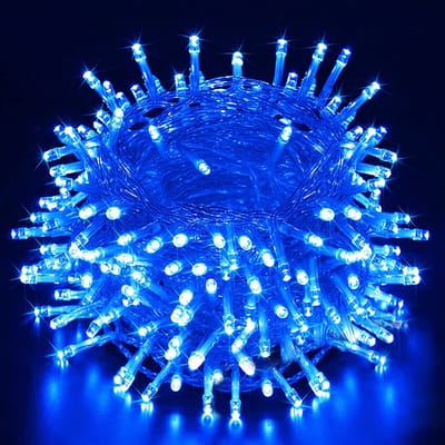 Rosnek 30M 300LED Blauw LED Lichtsnoer - Kerstverlichting met Timer & Geheugenfunctie - 8 Verlichtingsmodi, IP44 - Voor Tuin, Feesten en Buiten
