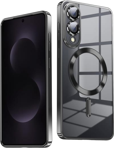 Hoesje Geschikt voor Samsung S25 Edge Hoesje Zwart - Geschikt voor MagSafeTelefoonhoesje - soft siliconen Backcover