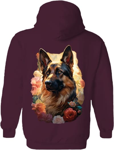 Duitse Herder German Shepherd Portrait The Coloured House Hoodie S