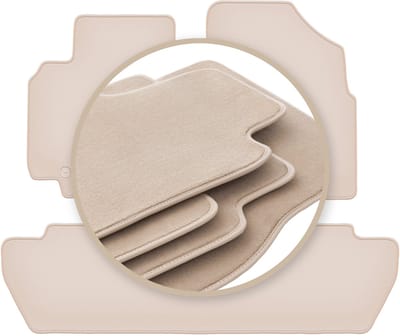 PREMIUM beige vloermatten voor: Citroen Berlingo II combivan, multispace, 5-zits 2008-2018