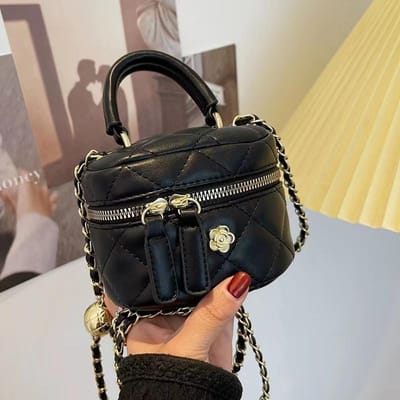 Galaxy Mountain Camelia Doos Tas, Kleine Tas, Dames Handtas, Geurige Stijl Kettingtas, Schoudertas Crossbody gray