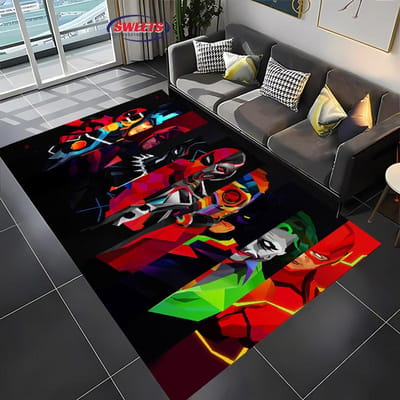 NEE.2 DC Batman Thema Tapijt Nieuwe Release!Antislip Geluidsisolatie, Kleed voor Woonkamer Kinderkamer Kantoorruimtes, Duurzame Mat 40x60cm (16x24in)