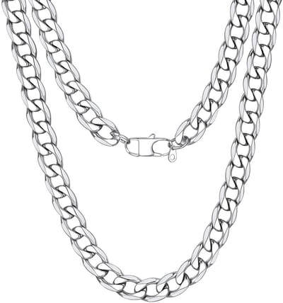 Dailygoods- Pantserketting roestvrij staal - 60 cm - vriendschapsketting zonder hanger - dames/heren - modesieraad - cadeau voor speciale gelegenheden - Halsketting