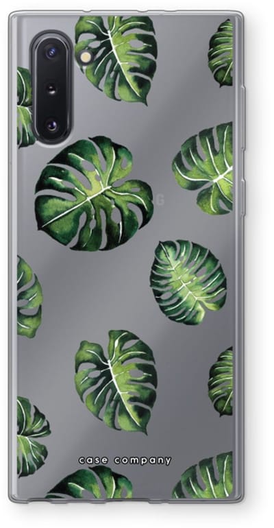 Case Company® - Hoesje geschikt voor Samsung Galaxy Note 10 hoesje - Tropische bladeren - Soft Cover Telefoonhoesje - Bescherming aan alle Kanten en Schermrand