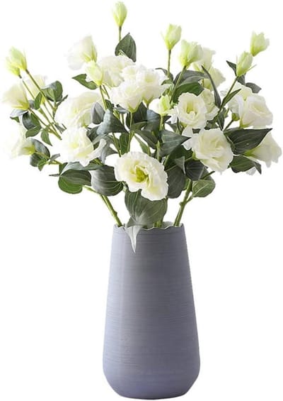 Kunstbloemen Eustoma 70 cm - Witte Zijde - Faux Plastic Bloemen - Perfect voor Tafeldecoratie - SnelShoppen