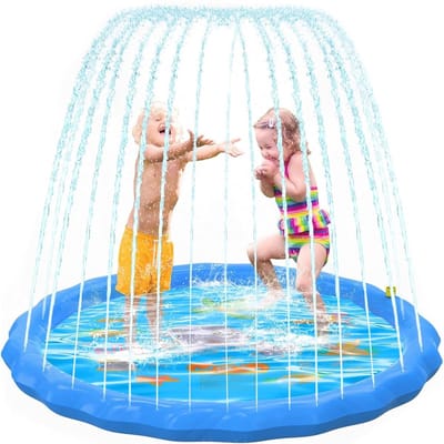 Solvix waterspeelmat fontein - Water Speelmat - Ocean Blue - Inflatable Sprayer - Veilig en Kindvriendelijk - Voor Kinderen van 2-3 Jaar