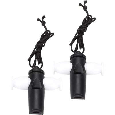 2 Pièces Sifflet Samba Instrument de Musique Jouet ABS Set avec Corde en Nylon pour Enfants