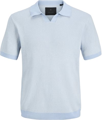 JACK&JONES - JPRBLAHUDSON KNIT SPLIT NECK SS - Heren - Polo's