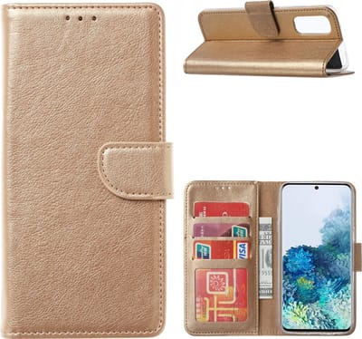 Hoesje Geschikt Voor Samsung Galaxy S20 FE 2022 Hoesje Geschikt Voor Samsung Galaxy S20 FE 2022 Bookcase / Wallet case - Goud