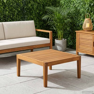 vidaXL - Tuin - Tafel - Massief - Acacia - Hout - Naturel - 60 - x - 60 - x - 30 - cm