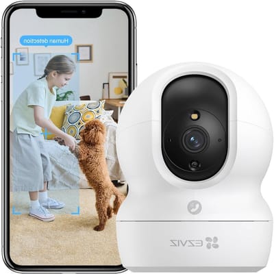 Beveiligingscamera Binnen - Wifi Camera PTZ - Huisbewaking - 360 Graden Dekking - 2K Resolutie - Wit