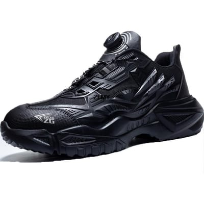 Lichte Veiligheidsschoenen Heren Stalen Neus Sneaker Roterende Knop Punctiebestendige Werkschoenen Man Mode Werkveiligheidslaarzen Anti-steek 43