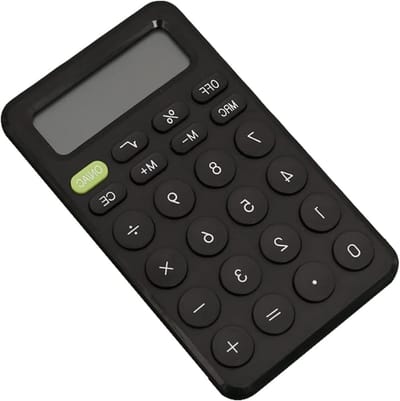 Mini Rekenmachine - Zakcalculator - Dagelijks Gebruik - Energiebesparend - 8 Cijfers - Zwart