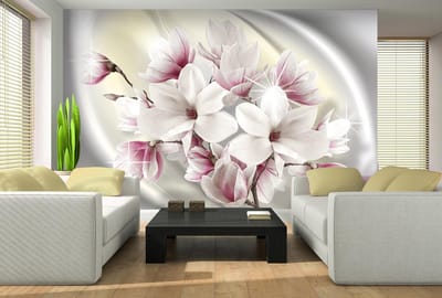 Magnolia Flowers Photo Wallcovering