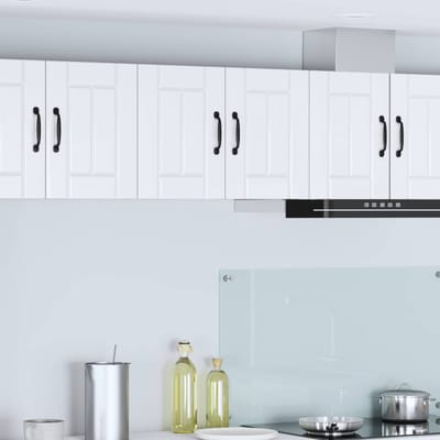 vidaXL - Wandkast - LUCCA - Hoogglans - Wit - 30 - x - 31 - x - 40 - cm - Bewerkt - hout