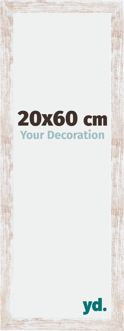 Your Decoration - Fotolijst 20x60 cm - MDF - White Wash - Catania