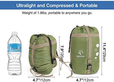 Ultralight Slaapzak voor Backpacking - Comfort voor Volwassenen in Warm Weer