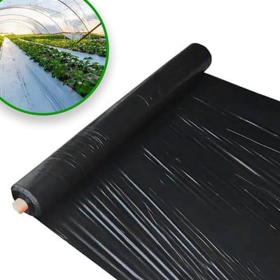 Mulchfolie - Wering doek - Onkruid bestrijden - Vocht vasthoudend - 100 cm x 50 m - Zwart