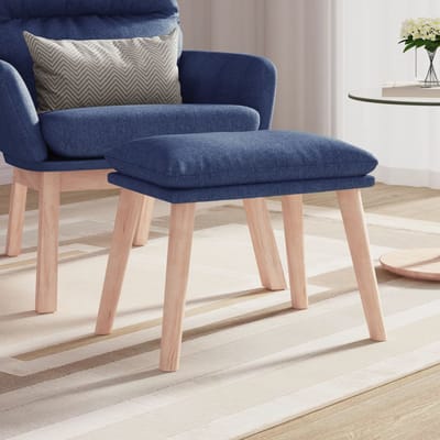 vidaXL - Voetenbank - 45x29,5x35 - cm - stof - blauw