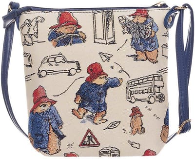 Elegant smal tasje - Schoudertasje - Gobelinstof - Paddington - Beer