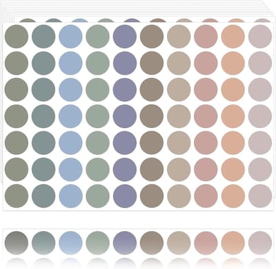 Allecto Plus - Kleurrijke Zelfklevende Markering Stickers 19 mm voor Kalender en Planner - Set van 10