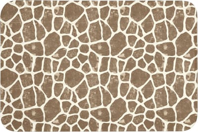 Badmat 90x60 cm - Antislip - Giraf - Klassiek - Bruin - Badmatten voor badkamer - Badkamermat - Douchemat - Badkamer mat
