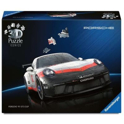 Ravensburger - Iconics: Porsche 911 GT3 Cup - 3D Puzzel - 108 Stukjes - Bouwset voor kinderen vanaf 8 jaar