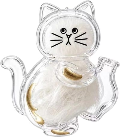 Kat Haar Opbergkoffer, Kitten Shaped Transparant Magnetisch, Kat Haar Collector Memorial Case, voor woon-werkverkeer Appartement Koelkast School Dorm Vriend Vriendin