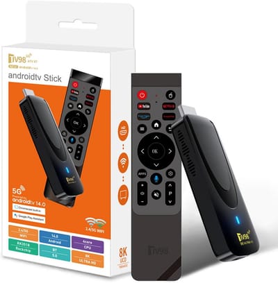 Streaming TV Stick - Media Player - Films Kijken - 8K HDR10+ Ondersteuning - 20 x 9.2 x 3.5 cm
