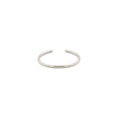 Mint15 Verstelbare ring smal 'Tiny stacking ring' - Zilverkleur RVS/Stainless Steel