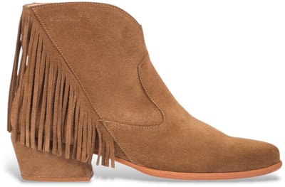 Wonders Leren enkellaarsjes FEI 05 bruin