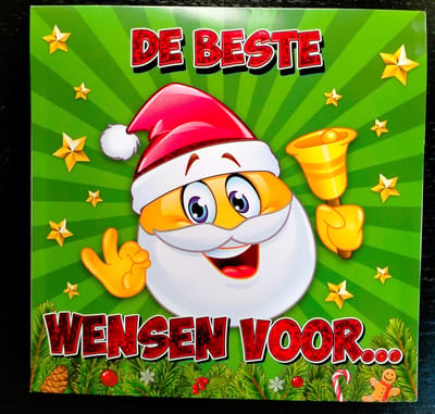 Wenskaart - muziekkaart kerst - pop-out kerstkaart - kerstkaart met muziek - kerstkaart met licht - kerstkaart 3D - Fijne kerstdagen - fijne kerst en gelukkig nieuwjaar - kerstman - smily