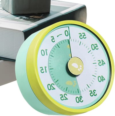 Keukentimer Mechanisch - Kookwekker Timer - Koken Bakken - Roestvrij Staal - 60 Minuten - Groen