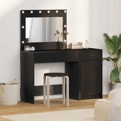 vidaXL - Kaptafel - 2 - st - Zwart - 40 - x - 41 - x - 75 - cm - Bewerkt - hout