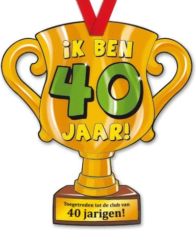 Paper Dreams | Kartonnen Trofee | Ik ben 40 jaar!