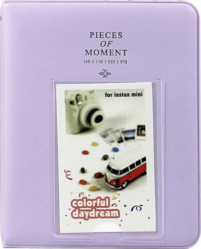 Mini Fotoalbum Paars | 65-vaks Fotoalbum |  Fotoboek Foto | Musthave | Geschikt voor (o.a.): Instax Mini 7s / 8 / 9 / 11 / 25 / 90 / Link / SP-2 / Liplay / Film Polaroid | Fotoboek Foto |Musthave | instax foto's | mini album |