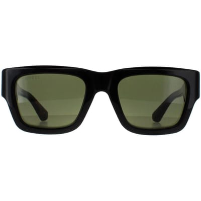 Gucci vierkant heren donkerbruin met havana groen GG1668S