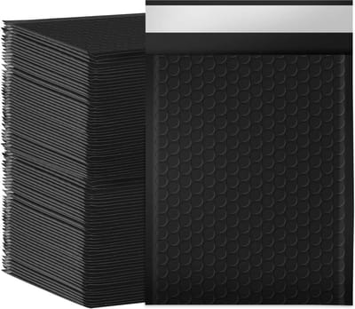 Bubble Mailers 15x22 cm - Pack van 100 - Poly Gewatteerde Verzendzakken - Zwart