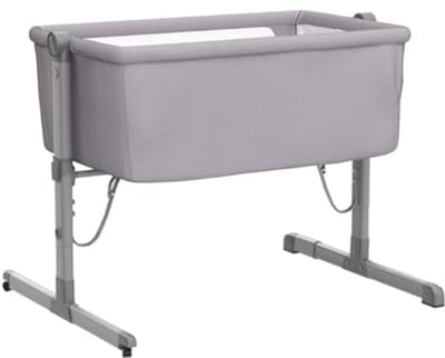 Verstelbaar mini-kinderbed met matras en kantelmogelijkheid - Grijs