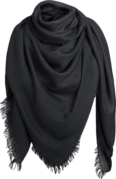 halsdoek voor dames, schouderdoek, sjaal, stola, vierkante dekensjaal met franjes